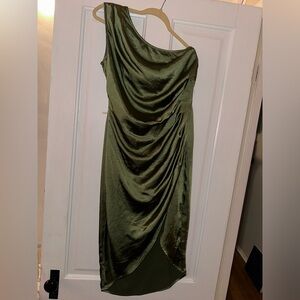 Pretty garden brand new satin sage green dress